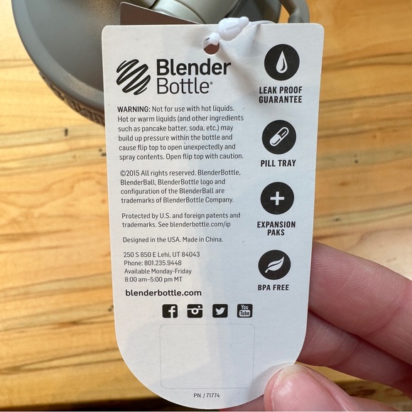 Bottle Shaker Bottle Pill Organizer ProStak, 22OZ Smoke Grey - Picture 7 of 14